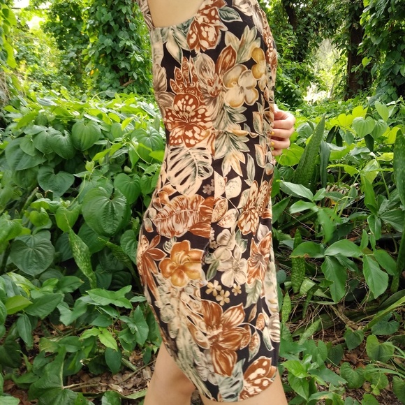 Vintage Sexy Floral Surfer Skater Wrap Dress - Picture 3 of 7